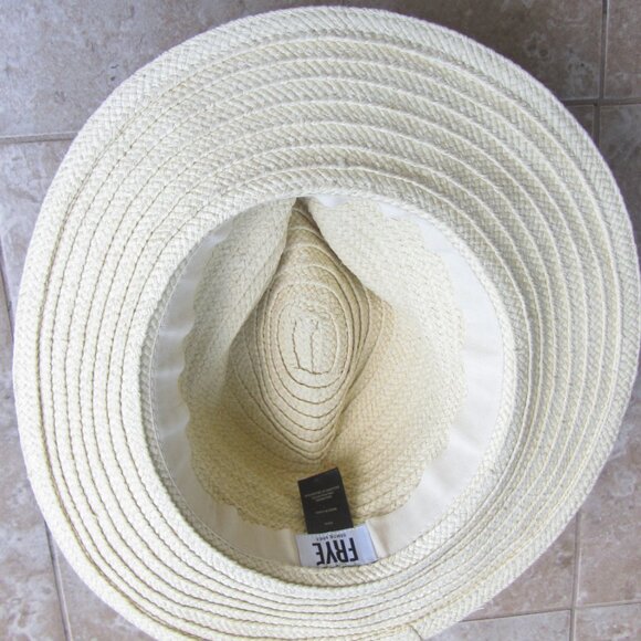 FRYE Women's OSFM Straw Fedora Sun Hat - Picture 5 of 6